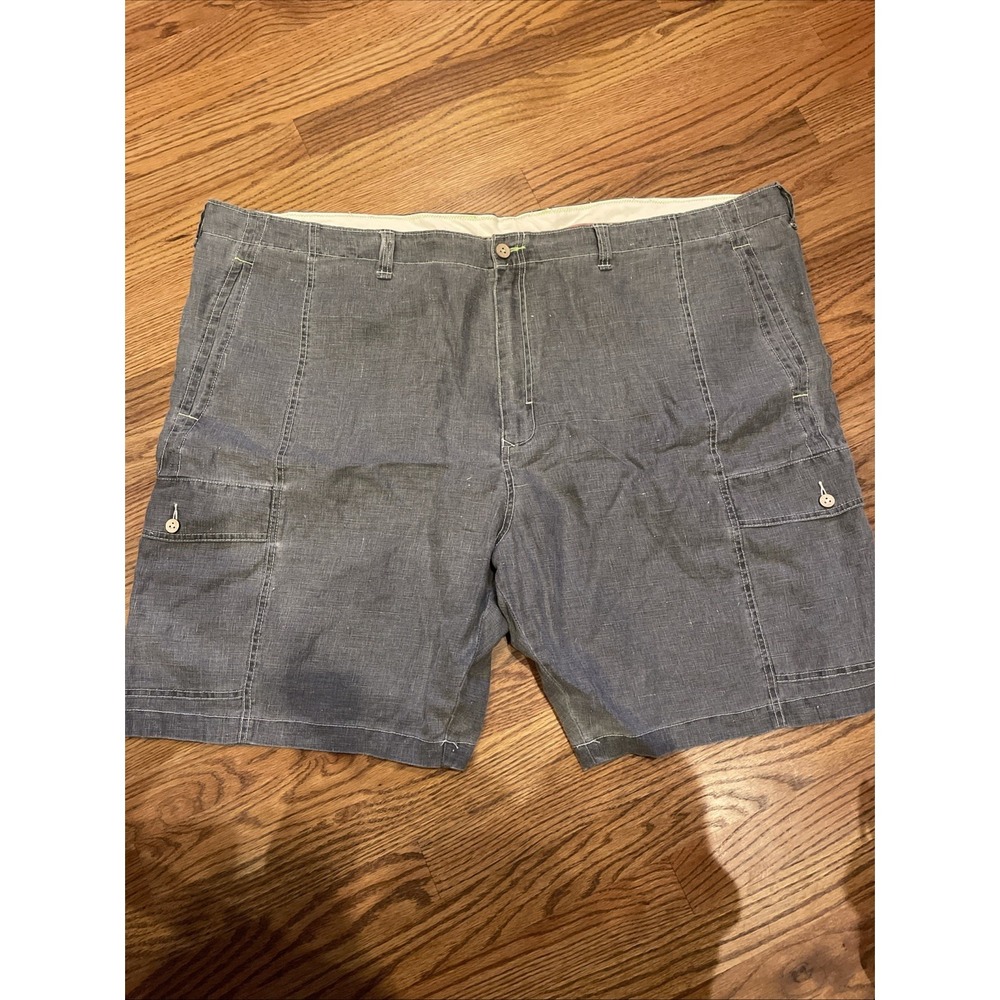 Tommy Bahama Relax Men's Cargo Shorts Cotton Gray Size 52 Big Tall Beach Preppy